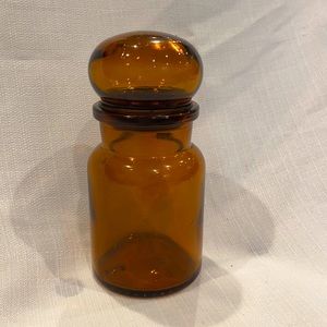 Apothecary jar amber glass